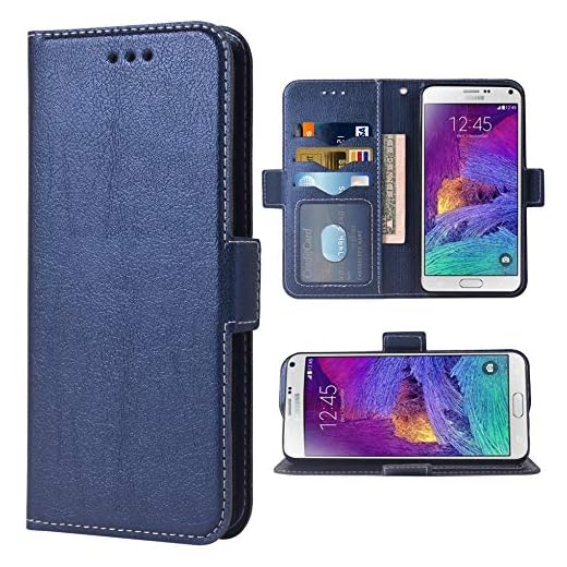 Phone Case for Samsung Galaxy Note 4 Folio Flip Wallet Case,PU Leather Credit Card Holder Slots Full Body Protection Kickstand Protective Phone Cover for Glaxay Note4 SM N910A N910F SM-N910F Boys Men