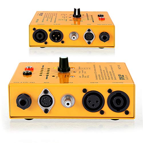 8 Plug Audio Cable Tester - 8 In 1 Pro Audio Cable Tester Music Instrument/Studio Equipment Cable Connector Continuity Checker/Line Finder/Wire Tracker W/6 Way Switch, Led Light - Pyle Pro PCT10 - Thumbnail 4