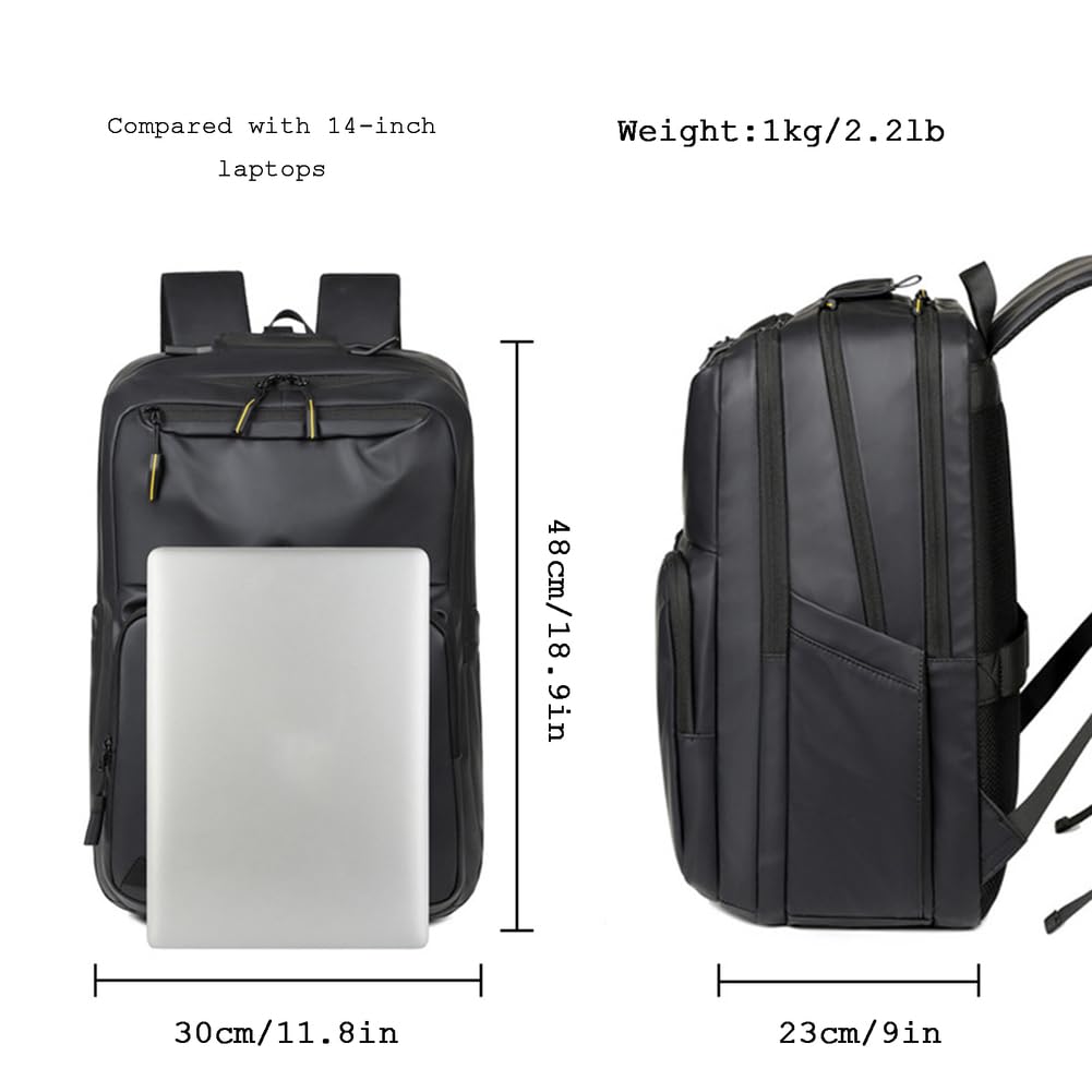 Plecak Na Laptopa 15,6 Cala Wodoodporny, Codzienny, WytrzymałY, Do Biura, Pracy, Podróży,Gray