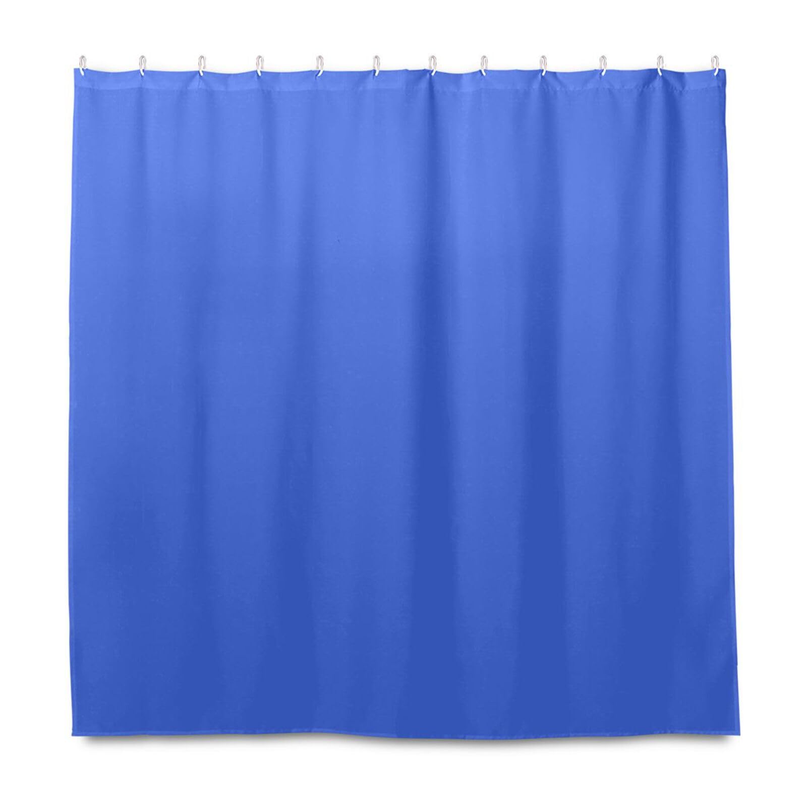 Cortina de ducha impermeable azul real, poliéster duradero, lavable, diseño liso puro con ganchos, perfecto para baños completos, cortinas para Baño a Prueba de Agua