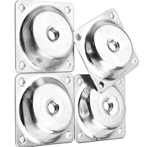 Lot de 5 plaques de montage pour pieds - Plaque de fer biseautée - Pour renforcer la réparation des meubles Cover