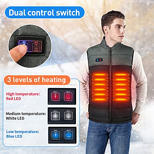 Chaleco calefactable hombre con chalecos invierno cálidos USB eléctricos 3