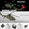 K170 UH60L RC Helicopter for Adults, 6-Axis Gyro Brushless Motor 2.4G 4CH Remote Contro Military Aircraft Single Wing Aileron Free Altitude Hovering, RTF - 1 Battery