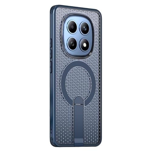 LUNBER-ARMOR�EFor Redmi Note 15 Pro �P�[�X �J�o�[ �ԍڃz���_�Ή� �X�^���h�@�\ ��̌^�X�^���h�t�� 2�d�\�� For ���b�h�~�[ �m�[�g15 �v�� (�u���[)