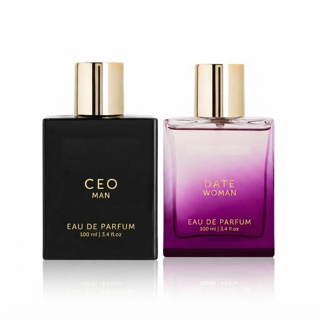 Luksusowy CEO & Date Woda perfumowana 100ml do każdego (2 sztuki) | Długotrwały spray zapachowy dla kobiet i mężczyzn, Premium Perfume Duo | Codzienny Scent | Elegancki zestaw podarunkowy | 2 x 100ml
