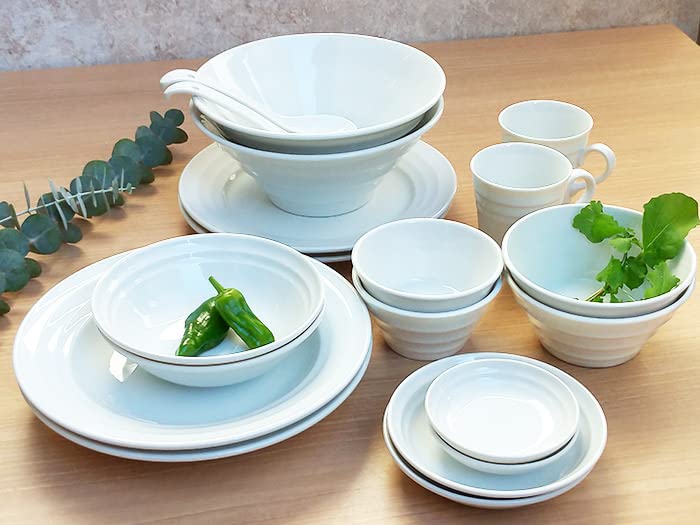 Amazon.co.jp: みのさらら 洋食器セット 白い食器 20点セット
