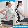 Cojín de soporte lumbar para silla de oficina, esenciales de oficina y hogar, regalos para mamá, papá, cojín de soporte para espalda para auto, cojines para silla, alivio del dolor de espalda mejora la postura, cubierta de malla con correas dobles ajustables 6