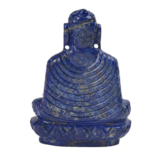 Estatua de Buda de lapislázuli talla artesanal 1400-1500 Ct miniatura 4