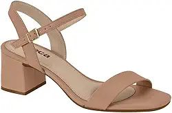Sandalia Feminina Moleca Salto Bloco Tira Napa