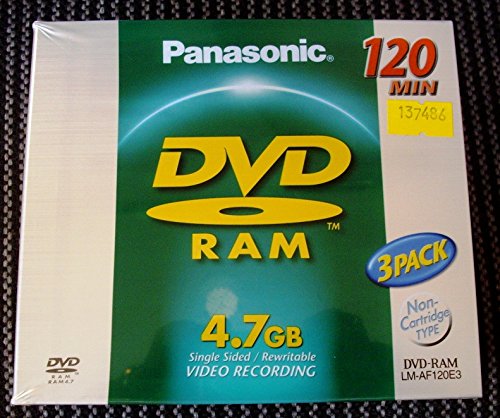 Panasonic Lot de 3 DVD-RAM 4,7 Go LMAF120E 4,7 Go