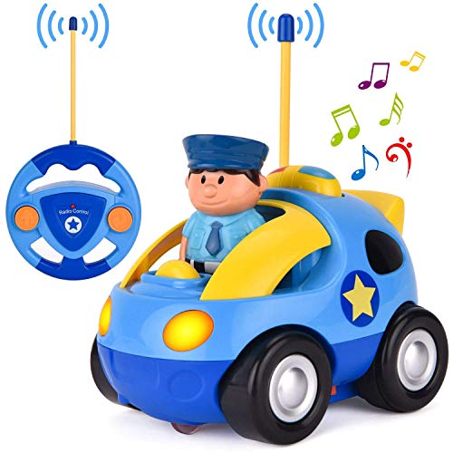 OCDAY Ferngesteuertes Auto Spielzeugauto für Kleinkinder Polizeiauto ab 2 Jahren mit Lichtern und Sound, Geschenk für Jungen Mädchen Kinder