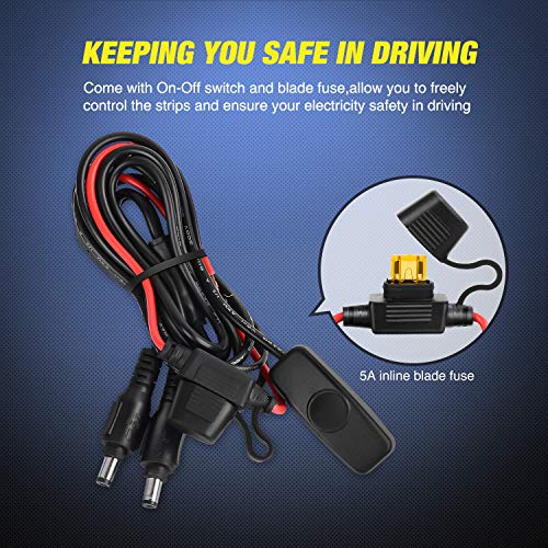 Nilight 3Pcs 60 Inch Bed Light Strip 270 Led With On/Off Switch Blade Fuse Splitter Extension Cable For Cargo Pickup Truck Suv Rv Boat,2 Years Warranty #TOP4