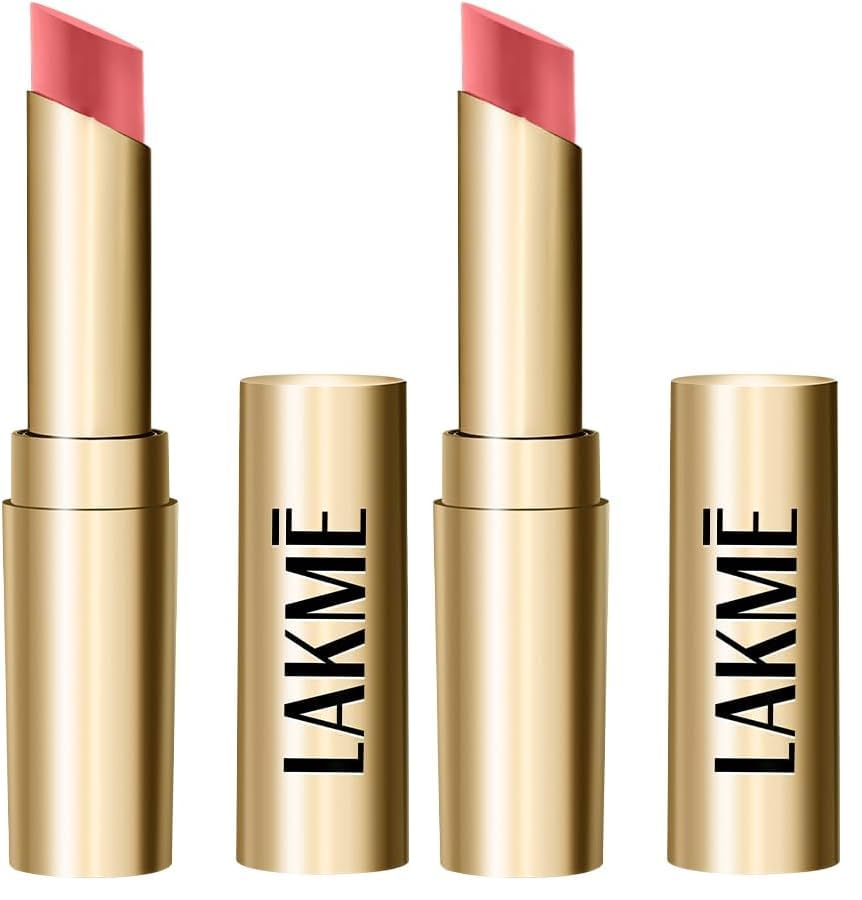 Image of Lakme Absolute 3D Lipstick, Elegant Pink, 3.6 g (Pack of 2)