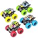 m zimoon Monster Trucks, 4 Pezzi Inerzia Tirare Indietro Auto Rotazione a 360 Gradi Fuoristrada Giocattolo Auto Regali di Compleanno di Natale per Bambini Dai 3 Anni in Su(Blu Verde Giallo Rosso)