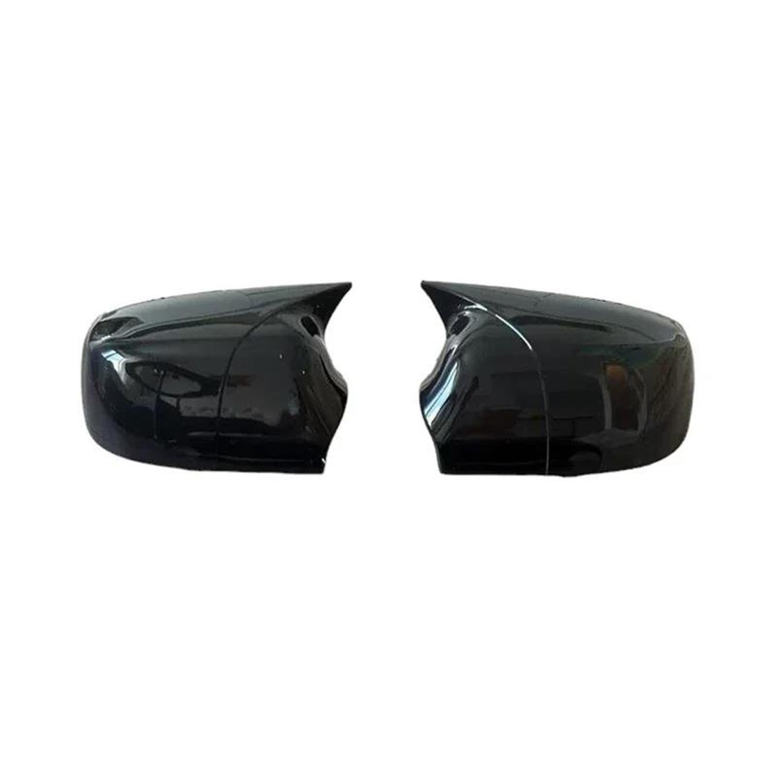 for Ford for Focus MK2 2005-2008 Car Rearview Side Mirror Cover Wing Cap Sticker Car Accessories(No Light Black)