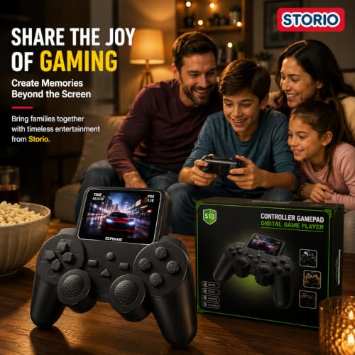 Image of Storio S10 Handheld Gaming Console for Kids & Adults | 520 Built-in Classic Games | Retro Video Game Player | Portable Rechargeable Mini Game Box with TV Output | Toy Gift for Boys & Girls 6-14 Years
