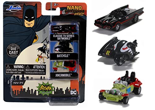 Jada Toys Batman Classic TV Series 3-Pack 1.65" miniatura 1