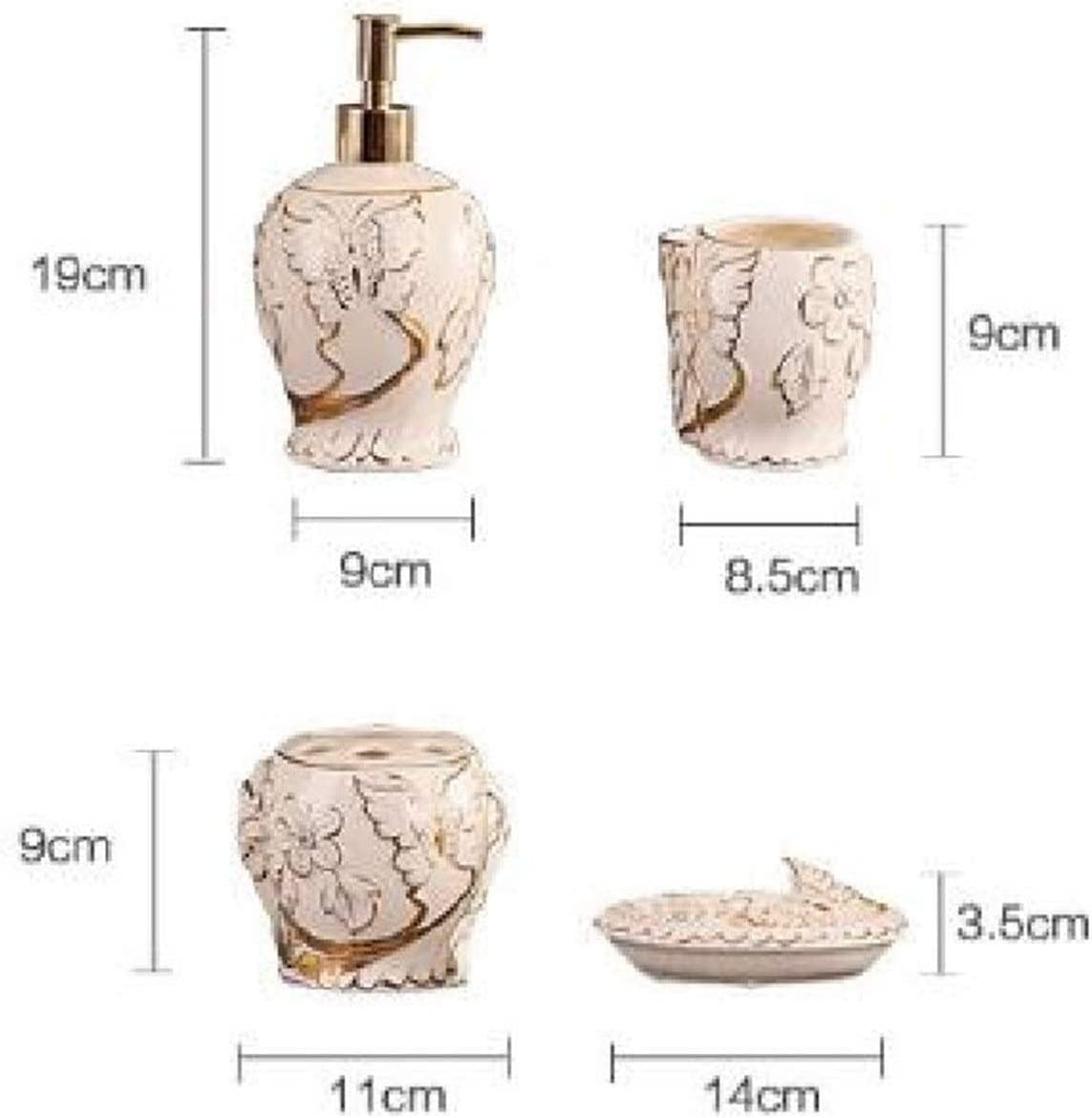 Accesorio de baño de Lujo Ligero Juego de Accesorios de baño de 5 Piezas