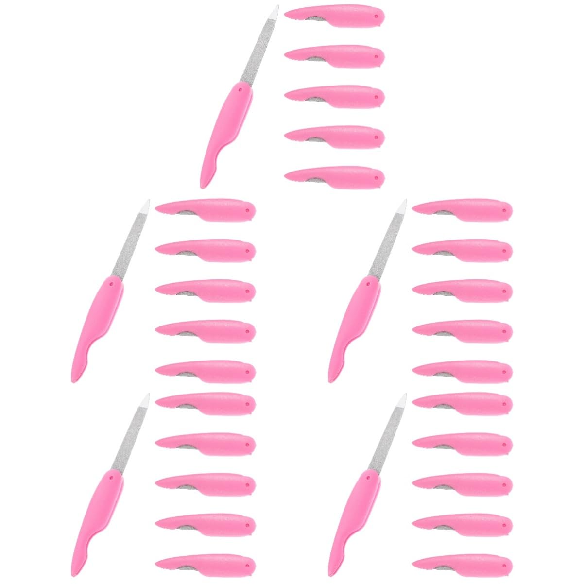FOMIYES 5 Set Di Lime Per Unghie E Pinzette Piccole Lime Pieghevoli Per Unghie Lime Per Rifinire Le Unghie Forniture Per Nail Art Per Donne Strumento Per Modellare Le Unghie 6 Pezzi*5