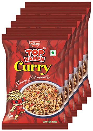 Image of Top Ramen Curry Veg Noodles, 70 Gram (Pack of 6) - Vegetarian