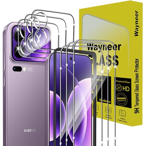 Wayneer Verre Trempé Pour Xiaomi Mi 17 Pro Max, [3+3 Pièces] Vitre Protection écran Protection Camera, 9H Dureté Ultra HD Anti Rayures Film Protection...
