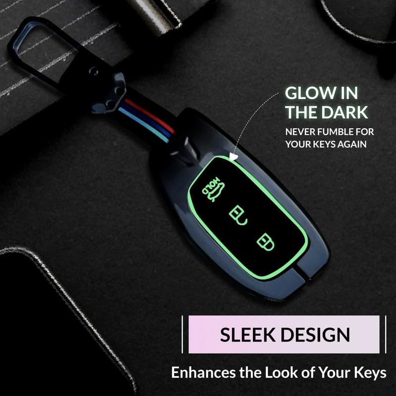 Image of NEODRIFT 'KeyShield' Car Key Cover for Hyundai Xcent (Shape 2, 03 Buttons) (Durable, Stylish, and 360 Protection)