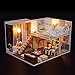 Flever Dollhouse Miniature DIY House Kit Creative Room with Furniture for Romantic Valentine's Gift(Wait for The Time)