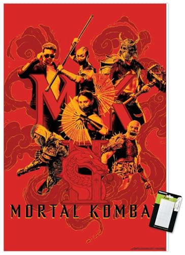 Trends International Mortal Kombat 2 (2026) - Group Wall Poster, 34L x 22.4W, Premium Poster & Mount Bundle