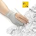 XENCELABS Drawing Glove, Breathable Artist Glove for Right and Left-Hand, Use for Drawing Tablet/Pen Tablet/Pen Display/Sketch, Grey S