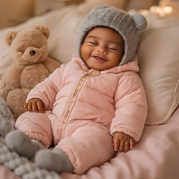 Muñeca Reborn Bebé Realista Negra 17 Pulgadas BABESIDE miniatura 1