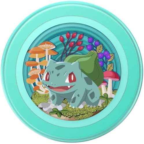 PopSockets Bulbasaur - Agarre para teléfono MagSafe con soporte, soporte magnético, parte superior intercambiable, sujeción segura para fundas