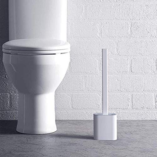 Ensemble brosse WC silicone et support design pour salle de bain moderne - 2
