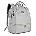 Viedouce Sac à Dos à Langer Isotherme,Sac de Repas Isotherme,Petit Sac à Lunch,Sac à Dos Voyage pour Tire-lait,Imperméable Compact Oxford Sacs à Couche Bebe,Gris