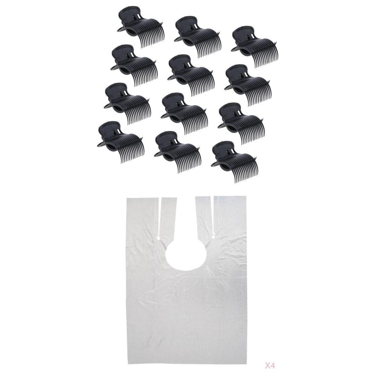 ™ 200X Disposable Hair Cutting Cape Gown Stylist Barber Capes With 12 Clips | Styling Capes & Gowns | Salon & Spa Equipment | Health & Beauty-image-16