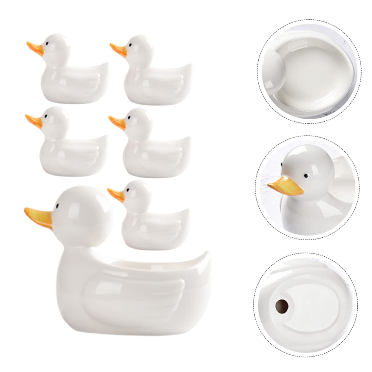 DECHOUS Support à Baguettes Décoratif Accessoire de Cuisine Blanc Repose-Baguettes pour Ustensiles