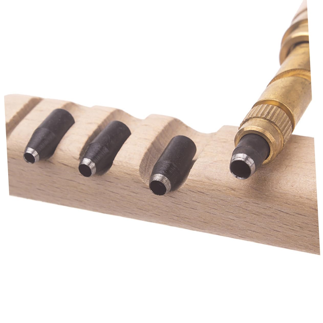 3 Piezas Herramienta Perforadora de Cinturones Automática Silenciosa con Cabezales Intercambiables para Cuero y Manualidades DIY Resistente Aleación