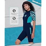 Seaskin Shorty Wetsuits for Men Womens 3mm Back Zip - Image 2
