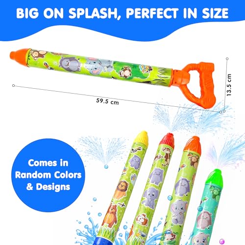 Image of Kidology Fireworks Water Spray Gun for Kids | Pump Action Showerhead Pichkari Toy | Firework Style Water Blaster for Holi Pool Beach Party | Outdoor Summer Water Game Toy for Boys & Girls