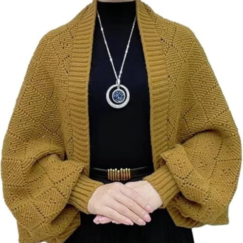 Women's Knitted Shawl Coat - Lightweight Slouchy Hollow Out Open Front Cardigan, Casual Cover-up Wrap for Beach & Everyday