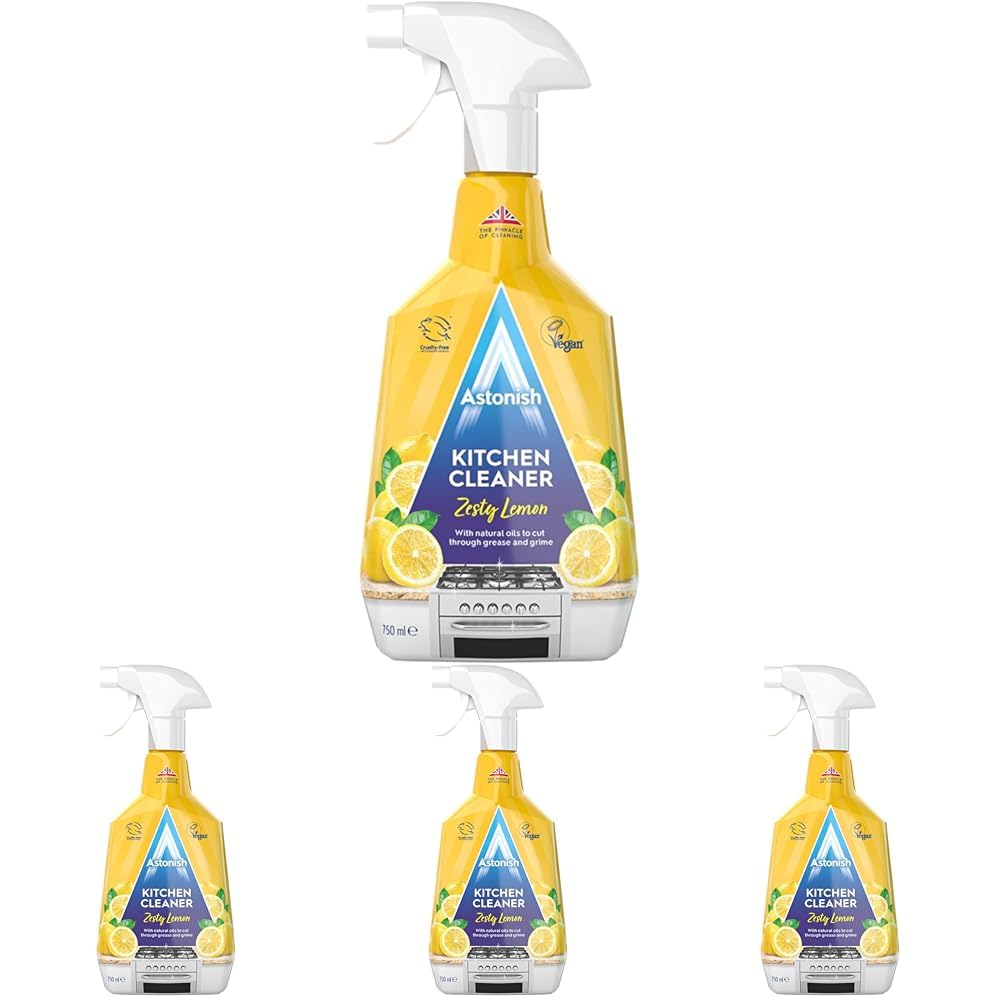 Astonish Kitchen Cleaner, Vegan and Cruelty Free and Blended with Natural Oils, Zesty Lemon, 750ml — view 5