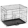 Dog Crate Medium Size Dog Puppy Pet Cage with 2 Doors (Front & Side),Medium Dog Crate with Removal Tray,Folding Metal Pet Dog Puppy Training Cage Crate for Medium Dogs (Medium 30")