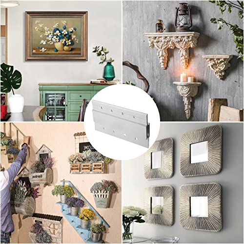 Image of 4 Pairs French Cleat Picture Hanger, 6 Inch Heavy Duty Aluminum Z Clips Mirror Hanging Hardware, Interlocking Wall Mounting Bracket Hardware for Hanging Painting, Mirrors, Panels, Artwork, Whiteboard