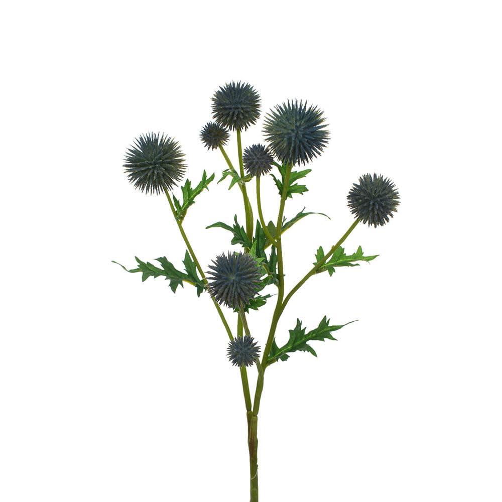 FloristryWarehouse Artificial Blue Thistle Stem 8 Flower Heads 71cm/28 Inches