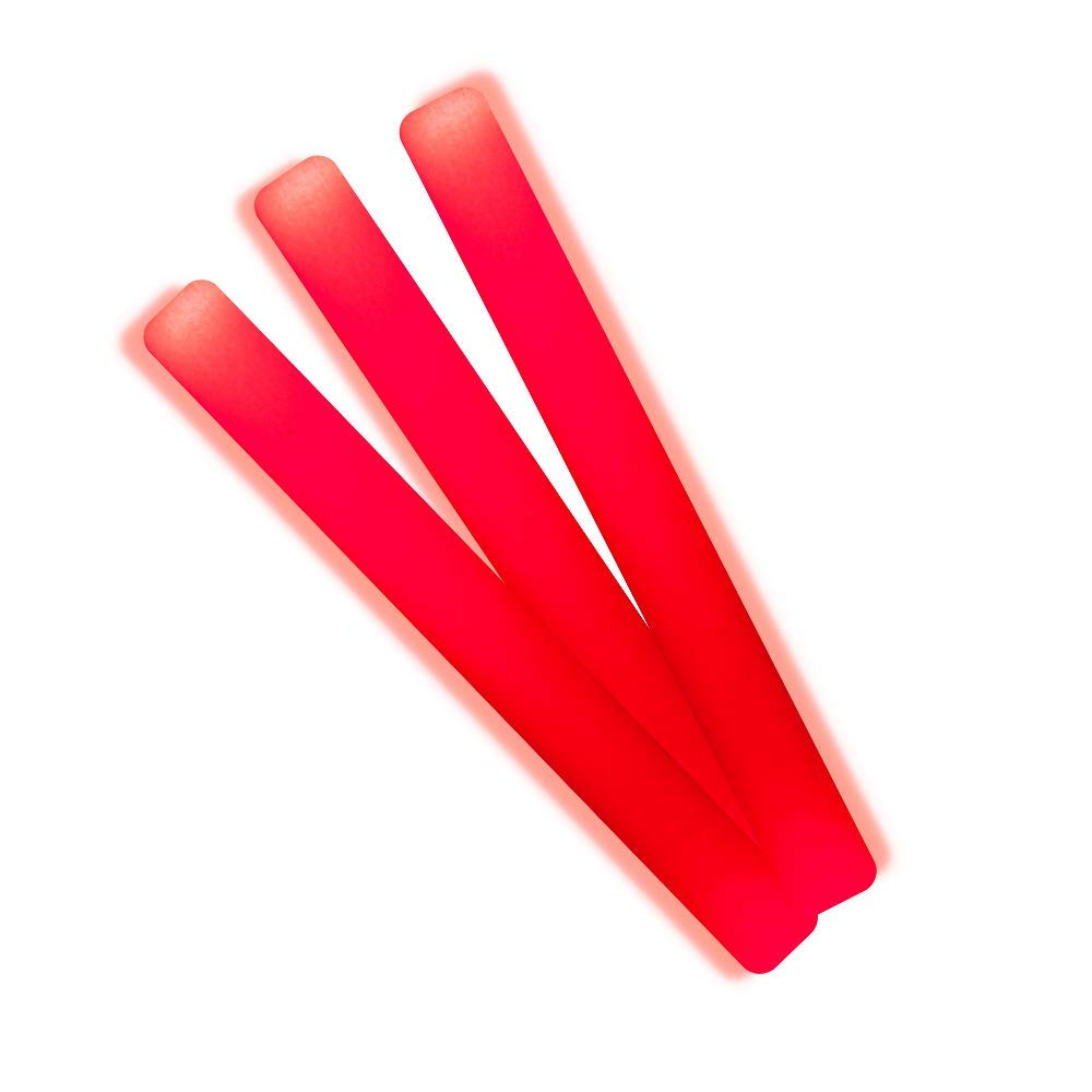 Palos de espuma luminosos Led Boda, Fiesta, Concierto, 48x4cm (100, Rojo)