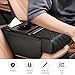 TNAIYH Car Armrest Cushion, 5-in-1 Nappa Leather Vehicle Centre Console Cover with 2 Storage Pockets, Cup Phone & Phone Holder, Multifunctional Auto Organiser Accessories, Universal Fit (Black)