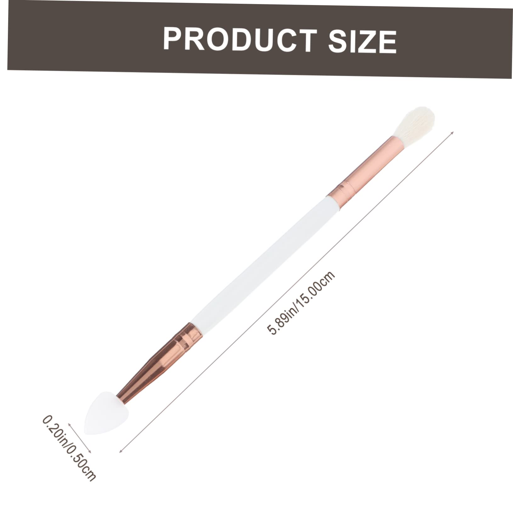 FRCOLOR Convenient Eyeshadow Brush Handheld Makeup Tool Double Headed Brush for Smudging Daily Use Makeup Accessory