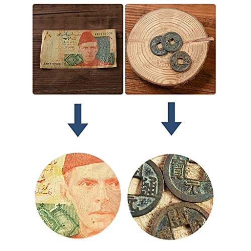 8 x przenośna lupa składana kieszonkowa lupa do biżuterii i diamentów mini metalowa lupa z brelokiem - idealna dla hobbystów i jubilerów