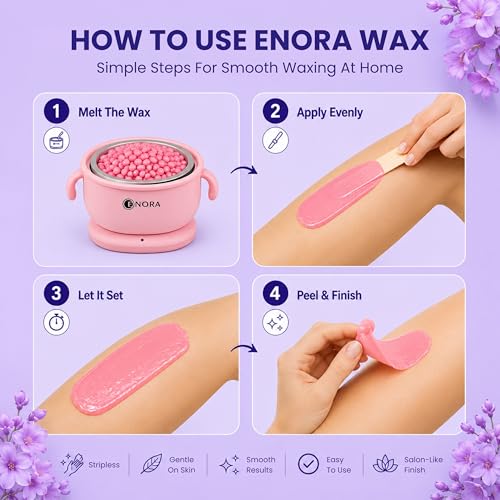 Image of ENORA Hair Removal Brazilian Hard Wax Beans Range : White Chocolate + Rose pink + Activated CHarcoal | pack of 3(50 Gram) |