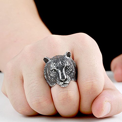 Image of Genuine Stainless Steel Ring for Men Fashion Punk Rock 3D Animal Rings