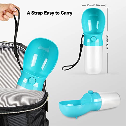 Dog Water Bottle Portable Dog Travel Water Bottles Dispenser, Pet Essentials Accessories for Hiking, Walking, 12 OZ Leak… - Image 4